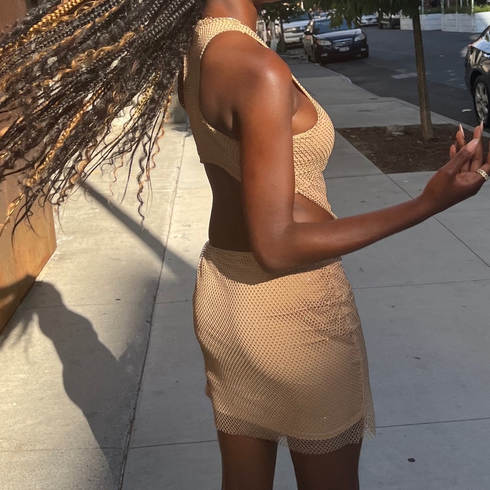 Studded Rhinestone Dress